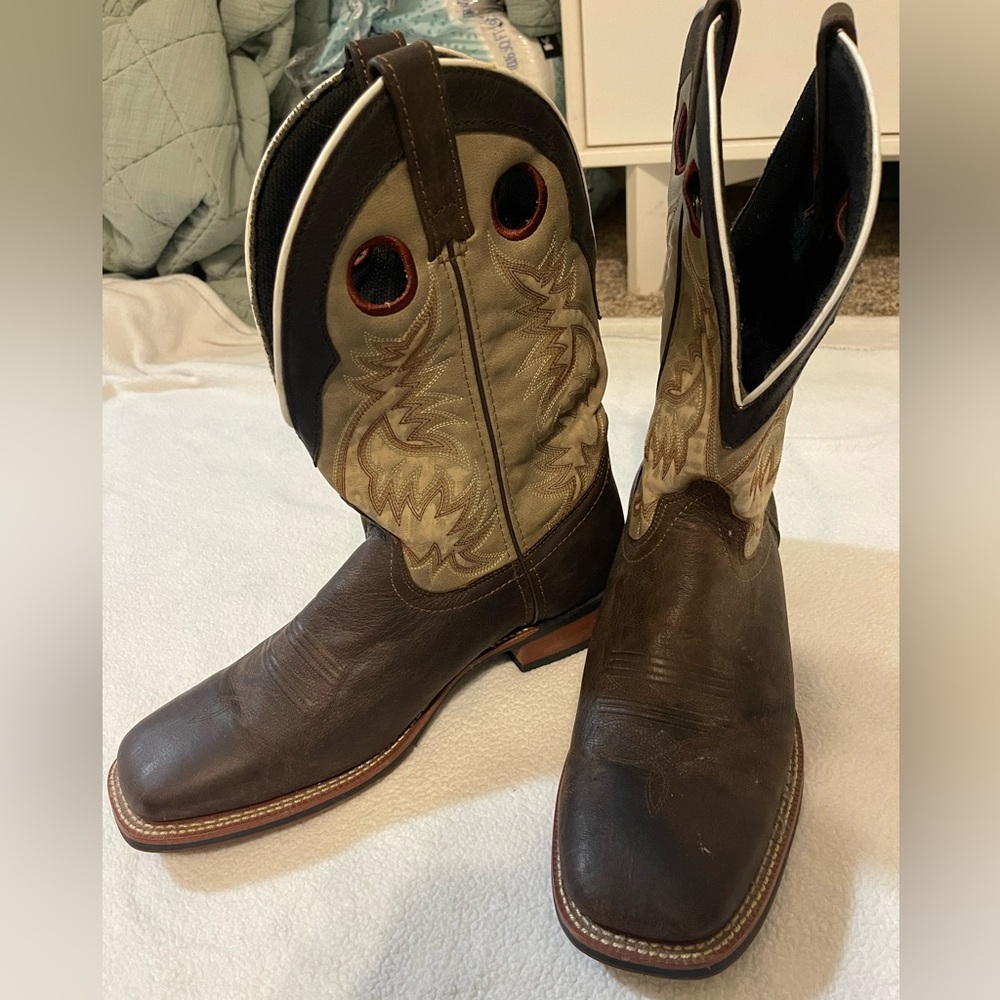 Laredo Men's Brown Leather Cowboy Boots